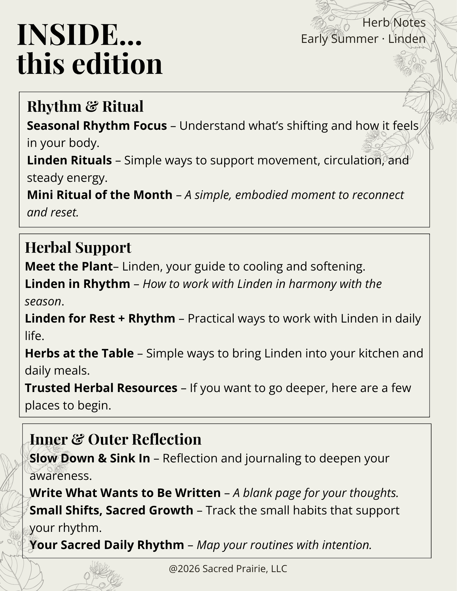 Herb Notes: Linden
